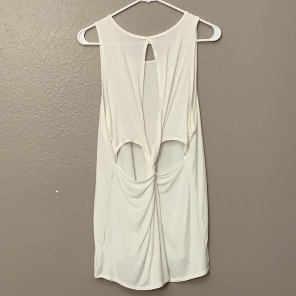 American Eagle soft and sexy Rib cross back white Tank top Medium-read descripti - Picture 7 of 10